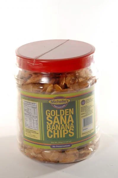 Michelle's Golden Sana Banana Chips Banana chips 450g bucket