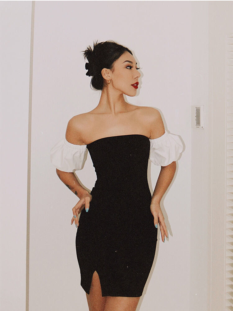tube dress with sleeves