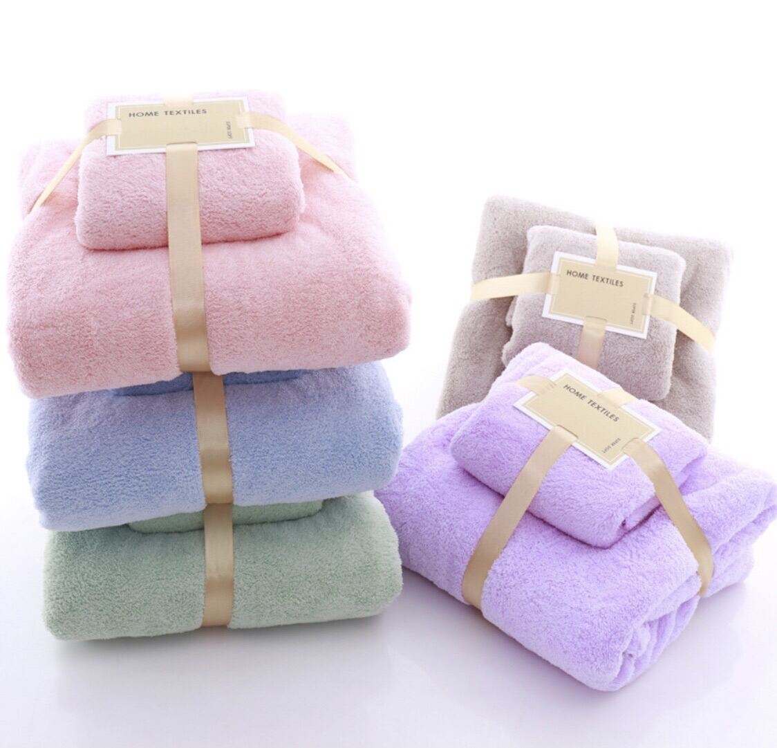 Miss.J Microfiber Bath Towel Set