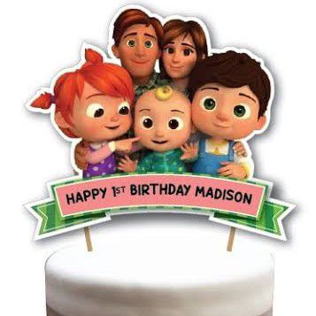 Cocomelon Free Printables Cake Topper - Cocomelon Cupcake Toppers ...