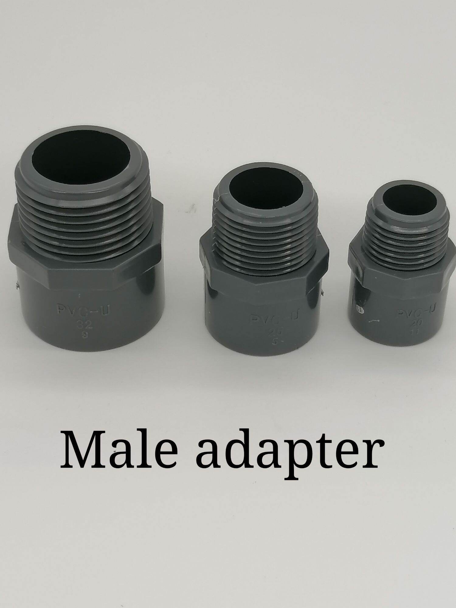 PVC gray fittings 1/2,3/4,1👍male adapter👍（Elbow ,Tee,Coupling, male