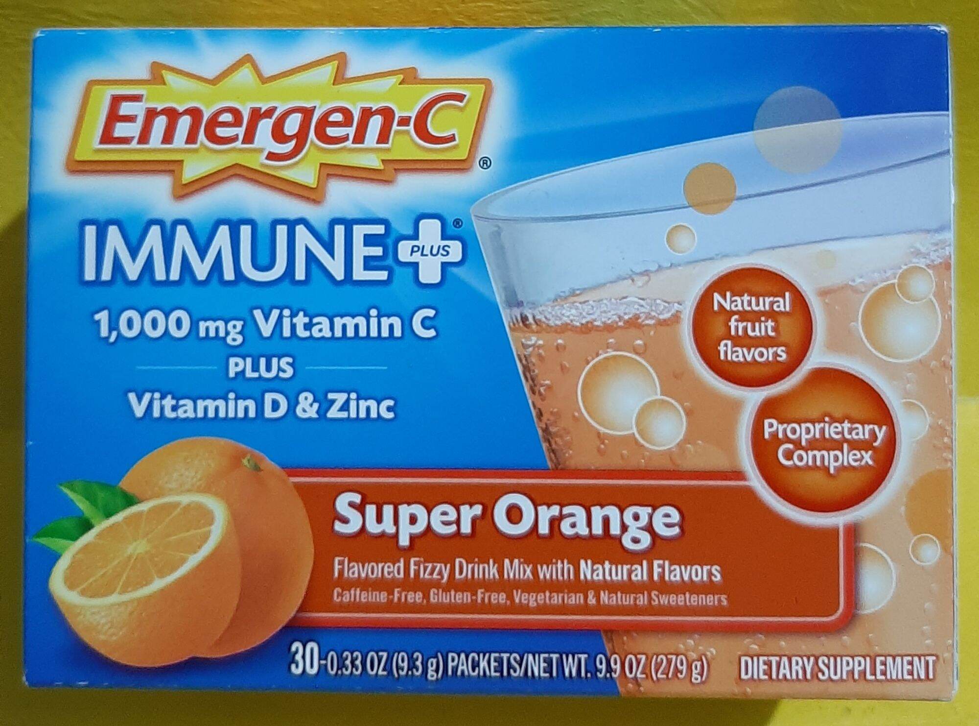 Emergen C Immune 1000mg Vitamin C Powder With Vitamin D Zinc Antioxidants And Electrolytes Super Orange Flavor 30 Packets Expiry Date June 22 Lazada Ph