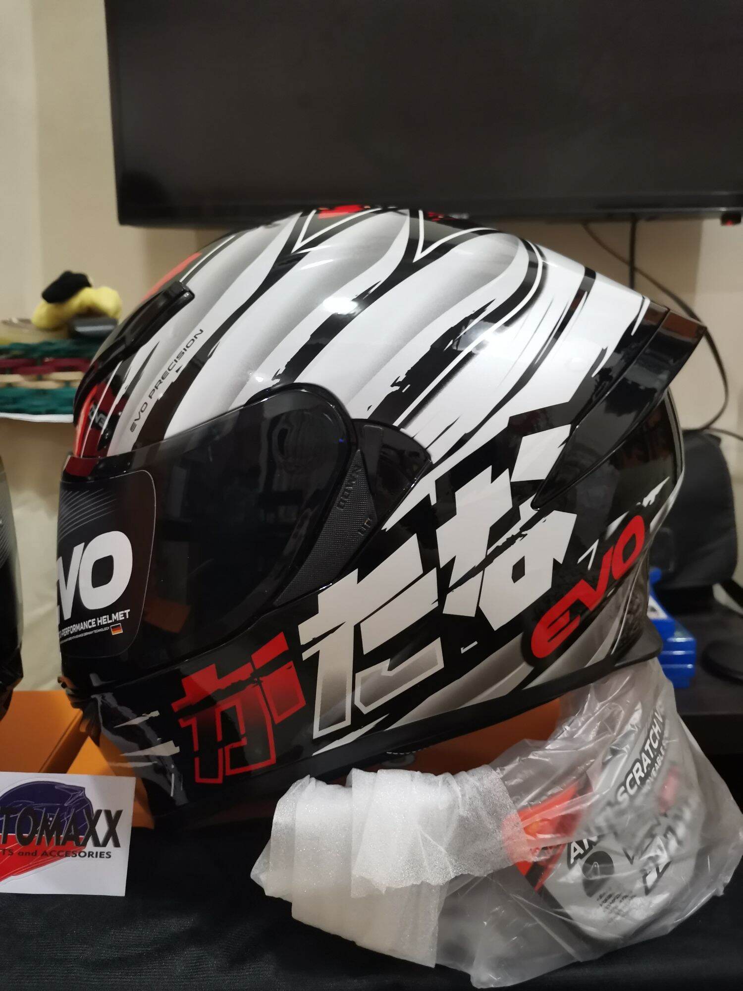 EVO HELMET GSX3000 KATANA GRAY/RED Lazada PH