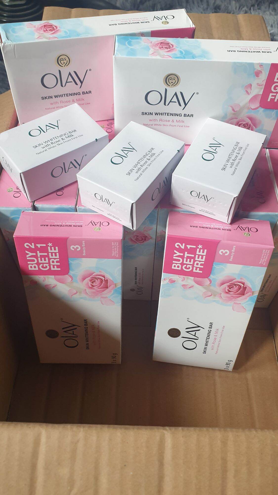 ORIGINAL OLAY SKIN WHITENING BAR SOAP w ROSE MILK 90g Made