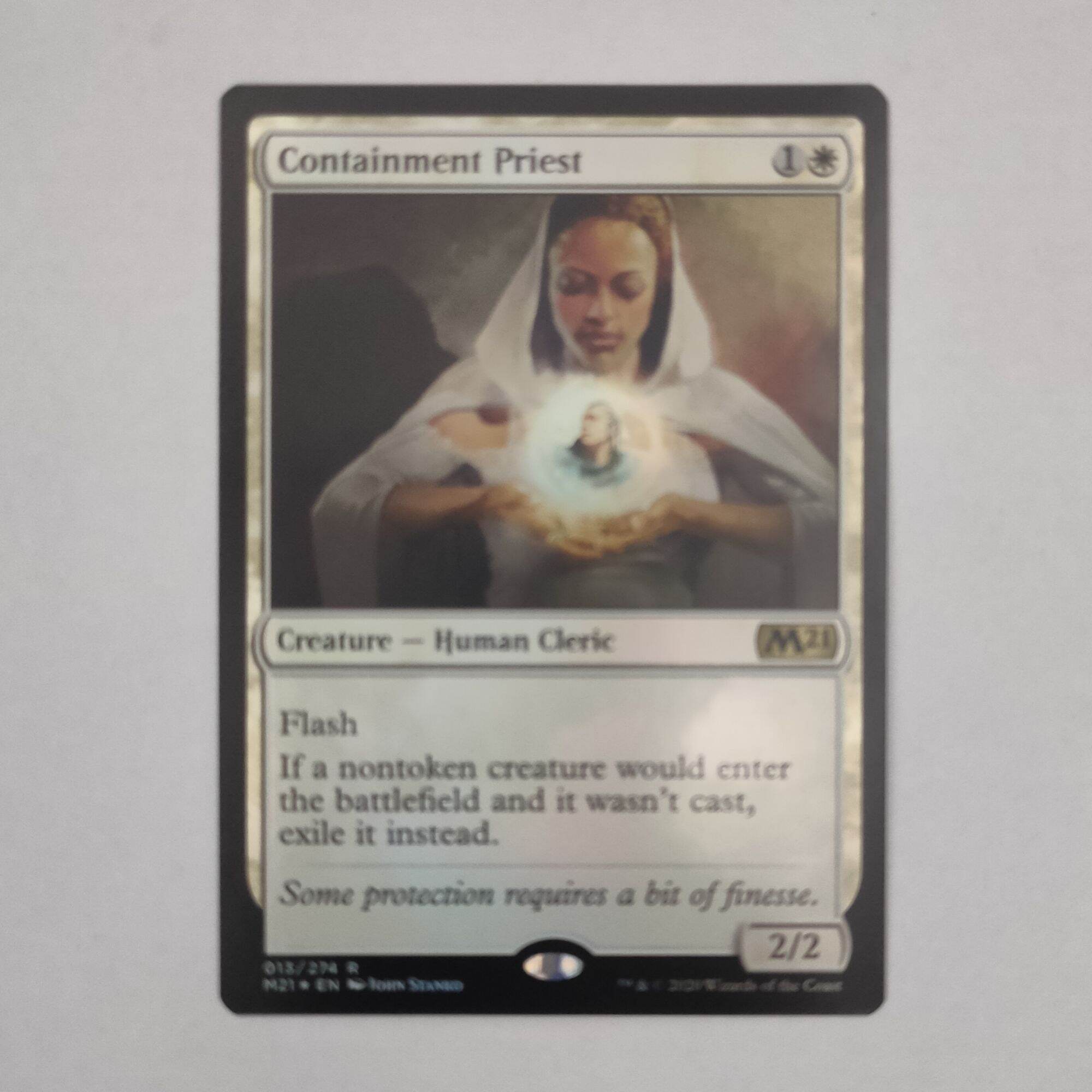 MTG Card Foil CONTAINMENT PRIEST Magic the Gathering Trading Card Game  White | Lazada PH