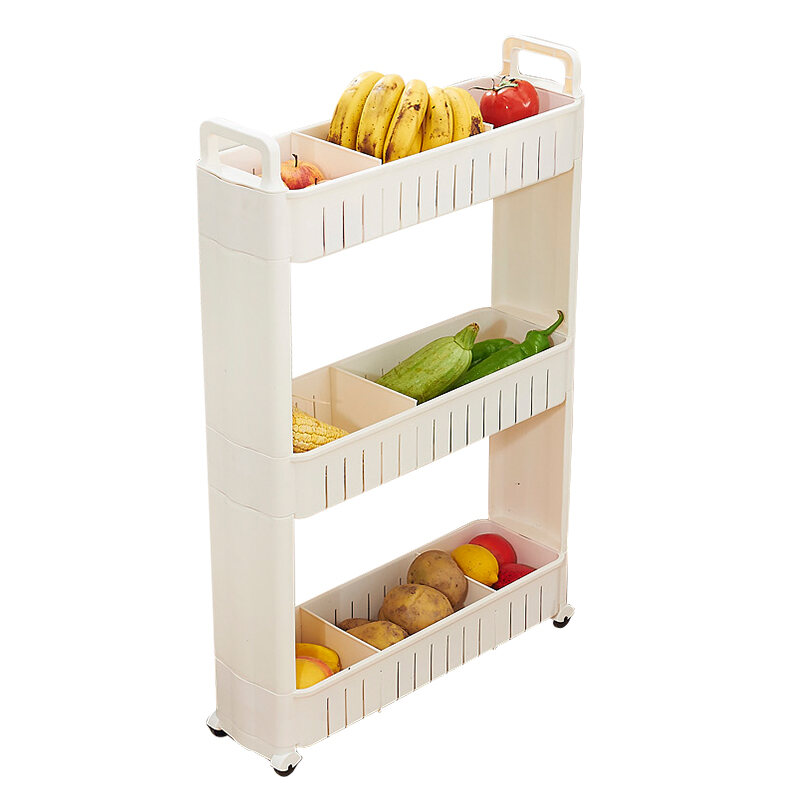 Kitchen Crack Storage Rack Floor Multi Layer Small Refrigerator Gap