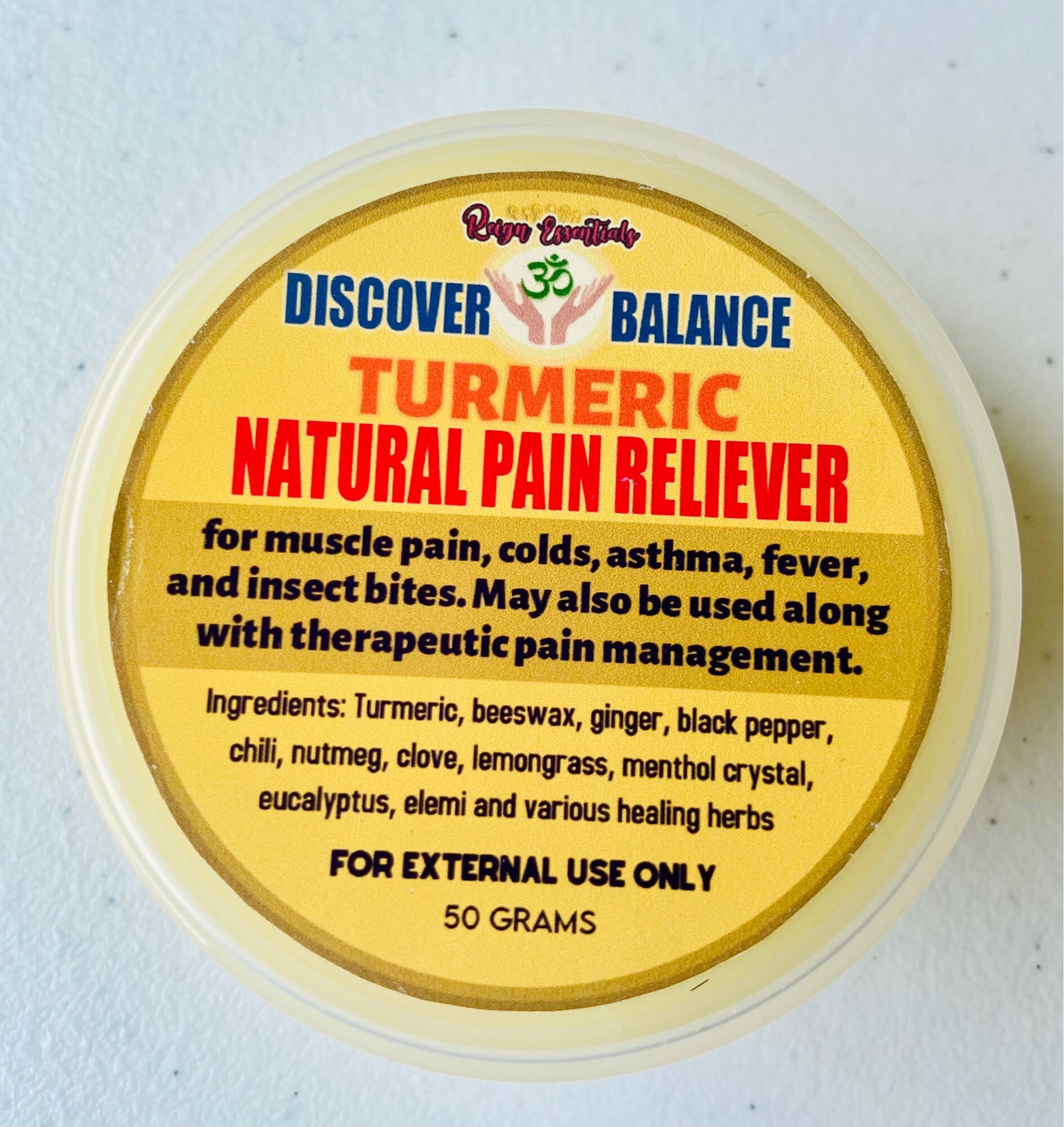 Turmeric Balm for Pain Relief, Turmeric Ointment for Colds and Cough