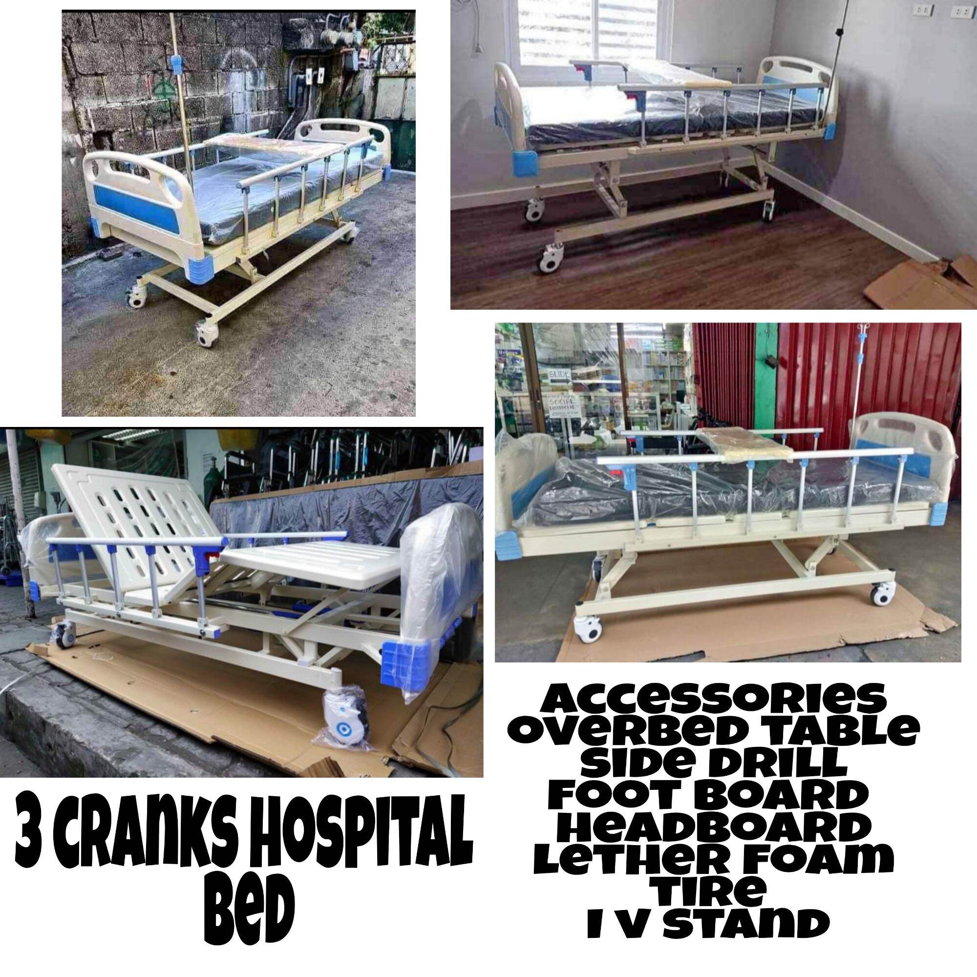 3 cranks hospital bed complete accessories Good quality Lazada PH