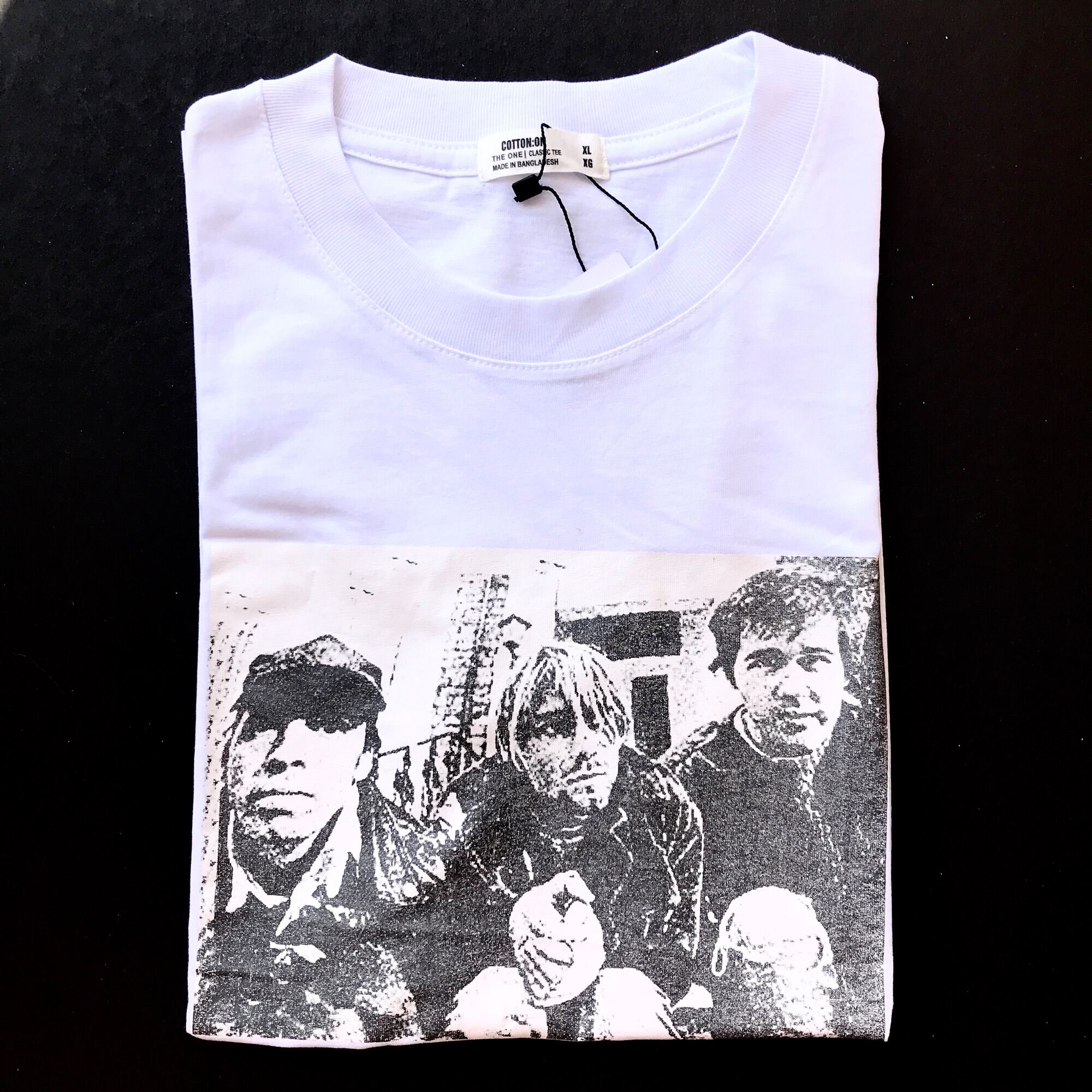 white band shirt