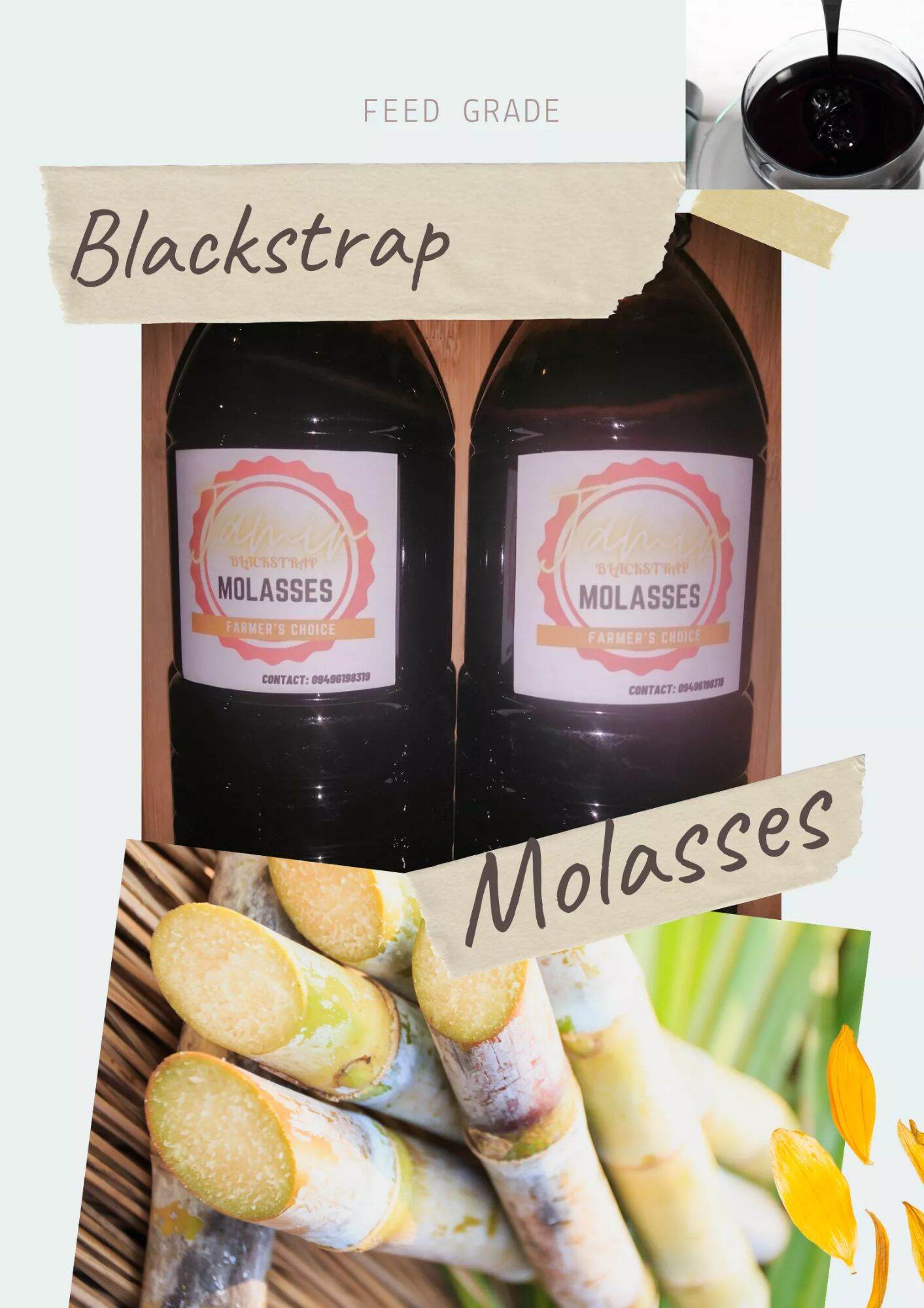 Blackstrap Molasses 1 litre = 1.3 kilo. FPJ FAA Ingredients Feed Grade