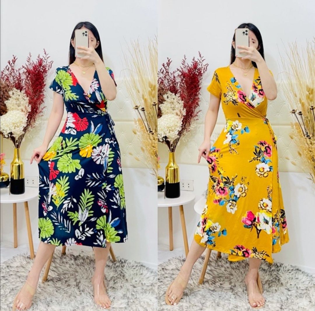 WRAP AROUND DRESS FLORAL: Buy sell online Dresses with cheap price ...