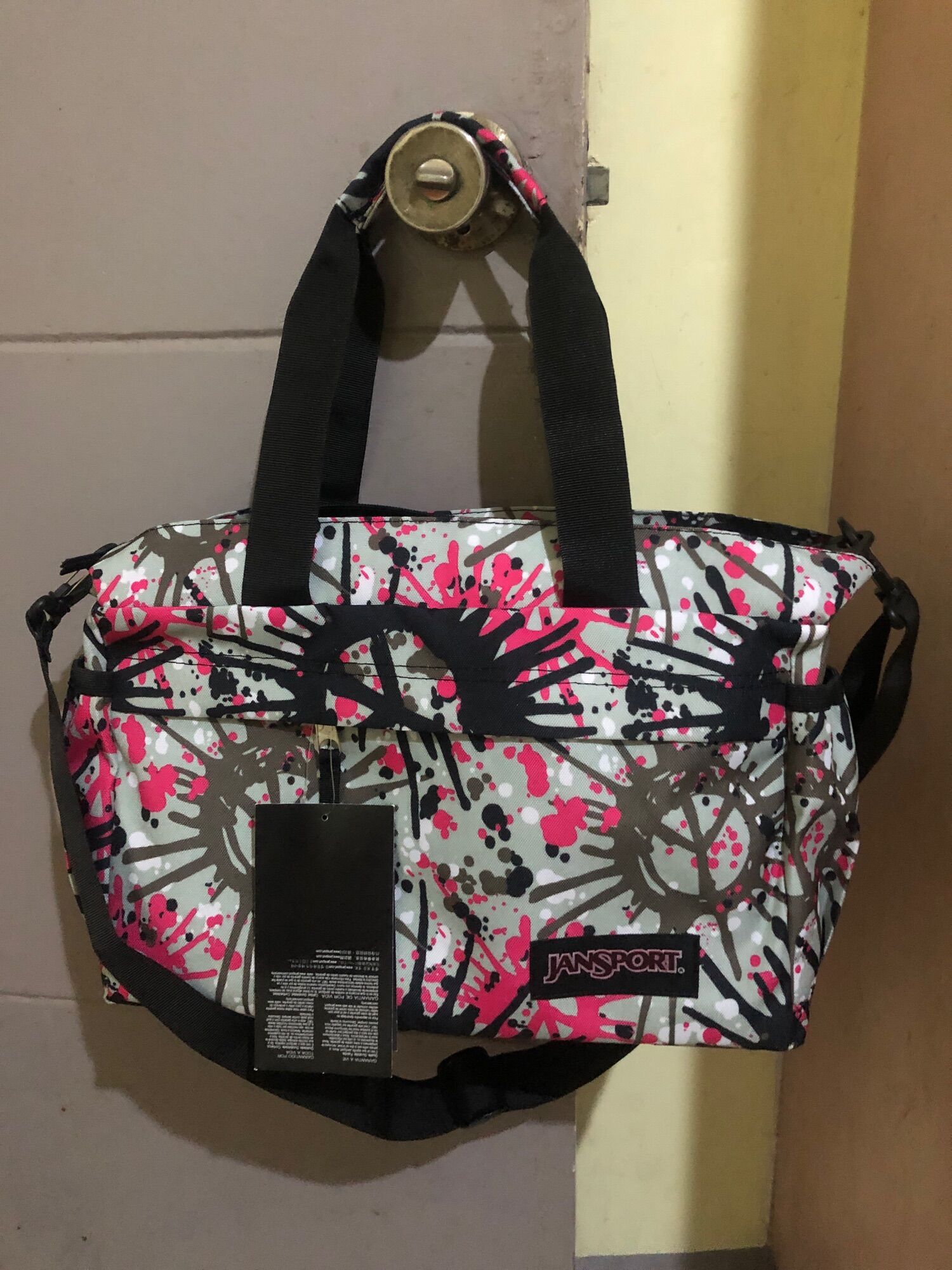 JanSport Tote Bag Bloody Red Print 