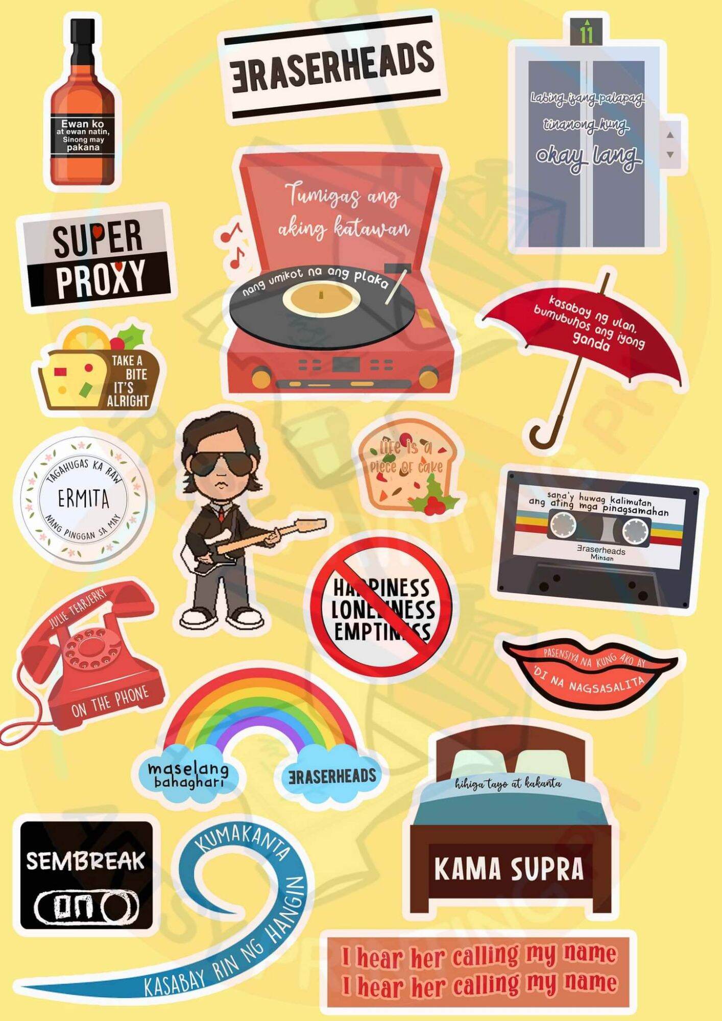 ARTSYERASERHEADS STICKER PACK COLLECTION SOLD PER SHEET Lazada PH