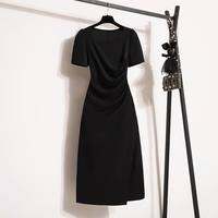 AIYITI | Plus Size Slimming Black Concealing Casual Dress