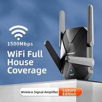 Comfast | Dual Band WiFi Extender 1200Mbps 5G Whole House Coverage High-Gain Quad Antennas OLED Display WiFi Signal Booster Amplifier for Home Network