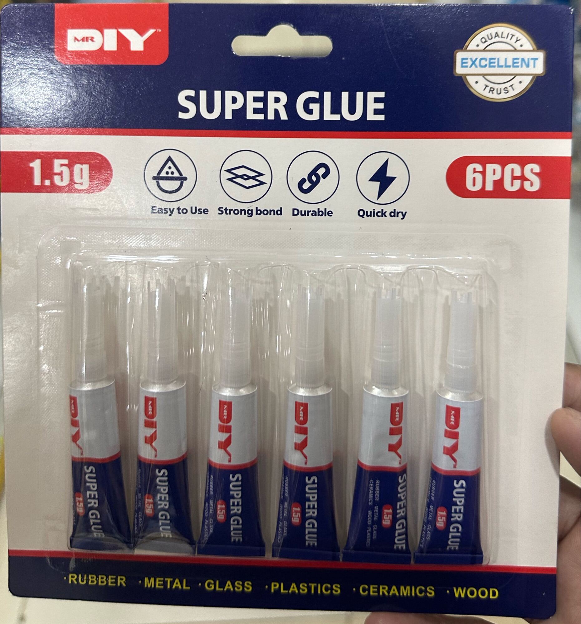 3 Second SuperGlue MR DIY Original Super Fast Super Strong Super Easy