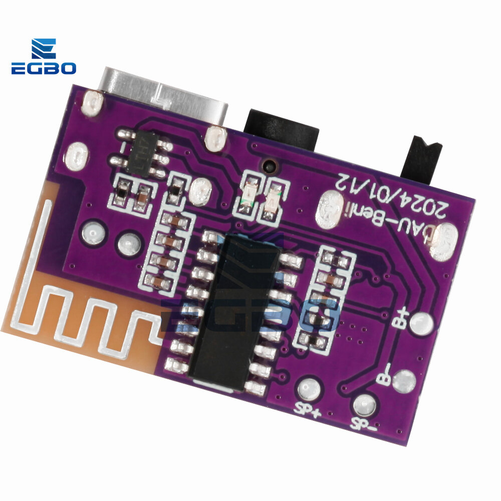 1~2PCS TWS DC3.5V-5V 5W Bluetooth compatibe 5.4 Mono Amplifier Decoder ...