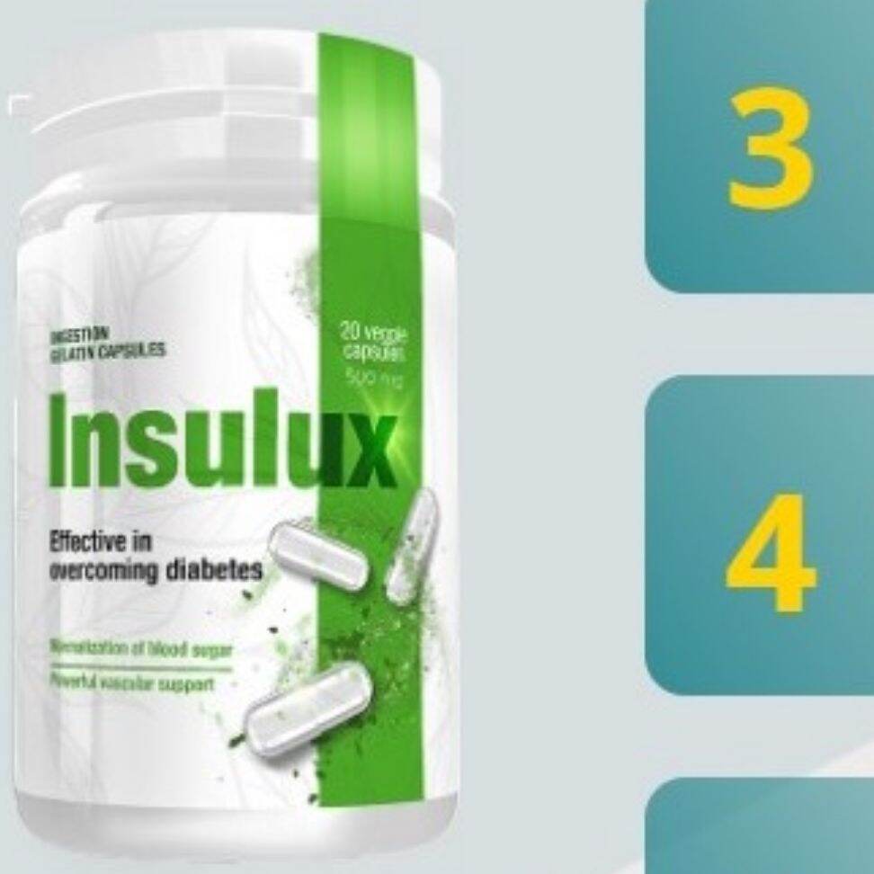Original INSULUX 20 Veggie Capsules Supports Blood Sugar Levels for