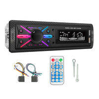 Car Radio 1din Stereo Multimedia MP3 Player Digital Bluetooth FM Audio Music Colorful RGB Light With USB In Dash AUX Input