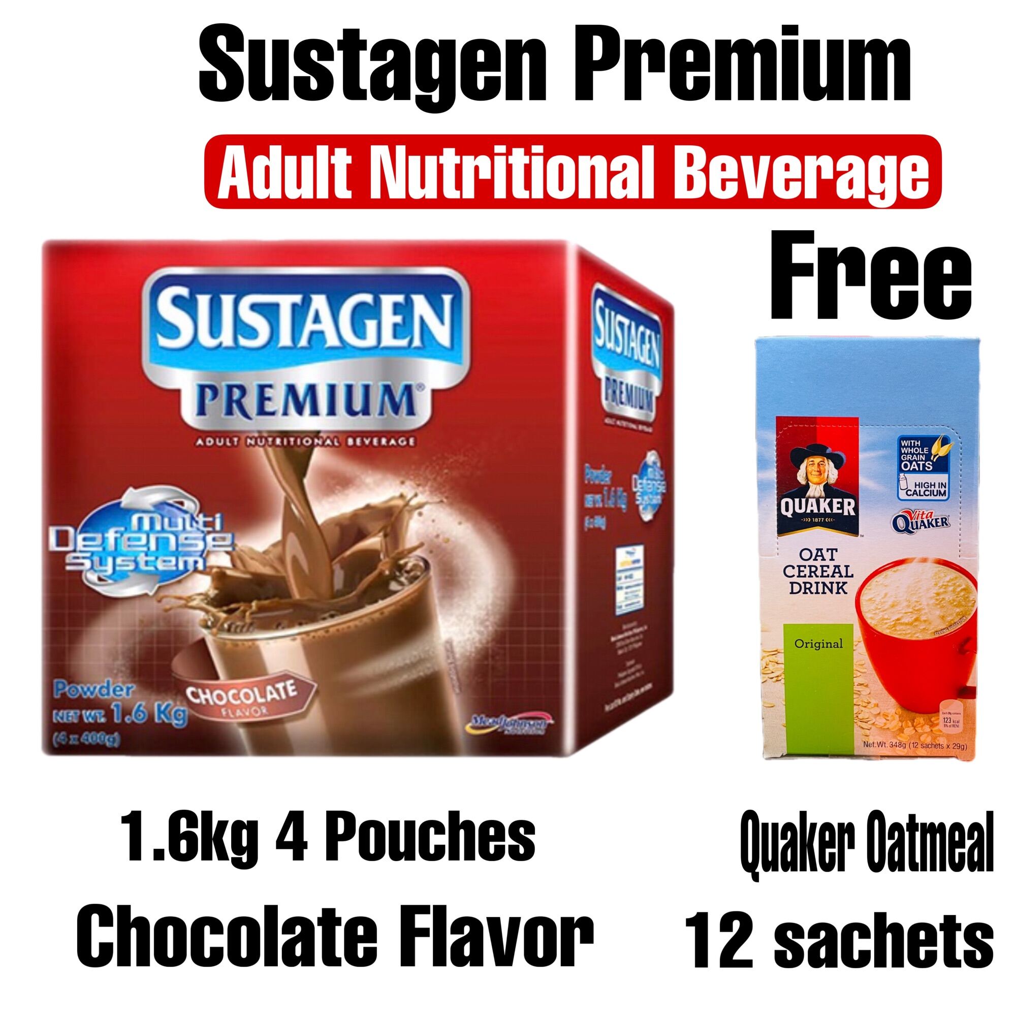Sustagen Premium Adult Nutritional Beverage 1.6kg (Chocolate) Lazada PH