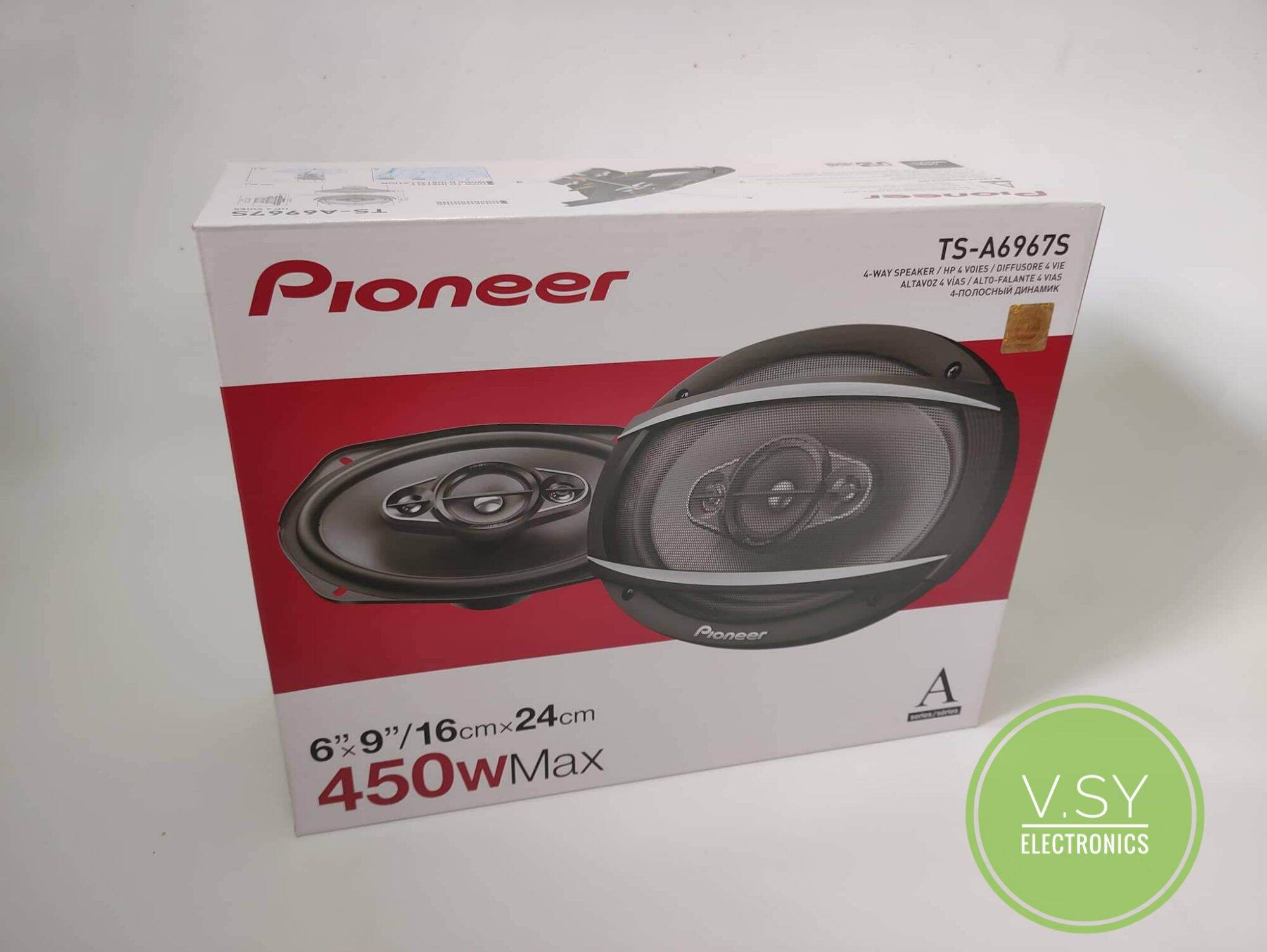 Original Pioneer Ts A6967s 6 X 9 450w 4 Ohms 4 Way Car Speaker Pair