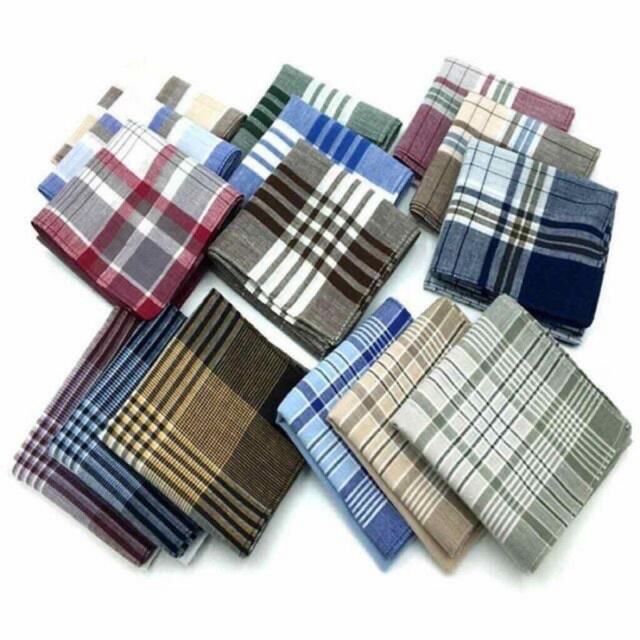 Assorted Cotton Handkerchiefs for Men by 