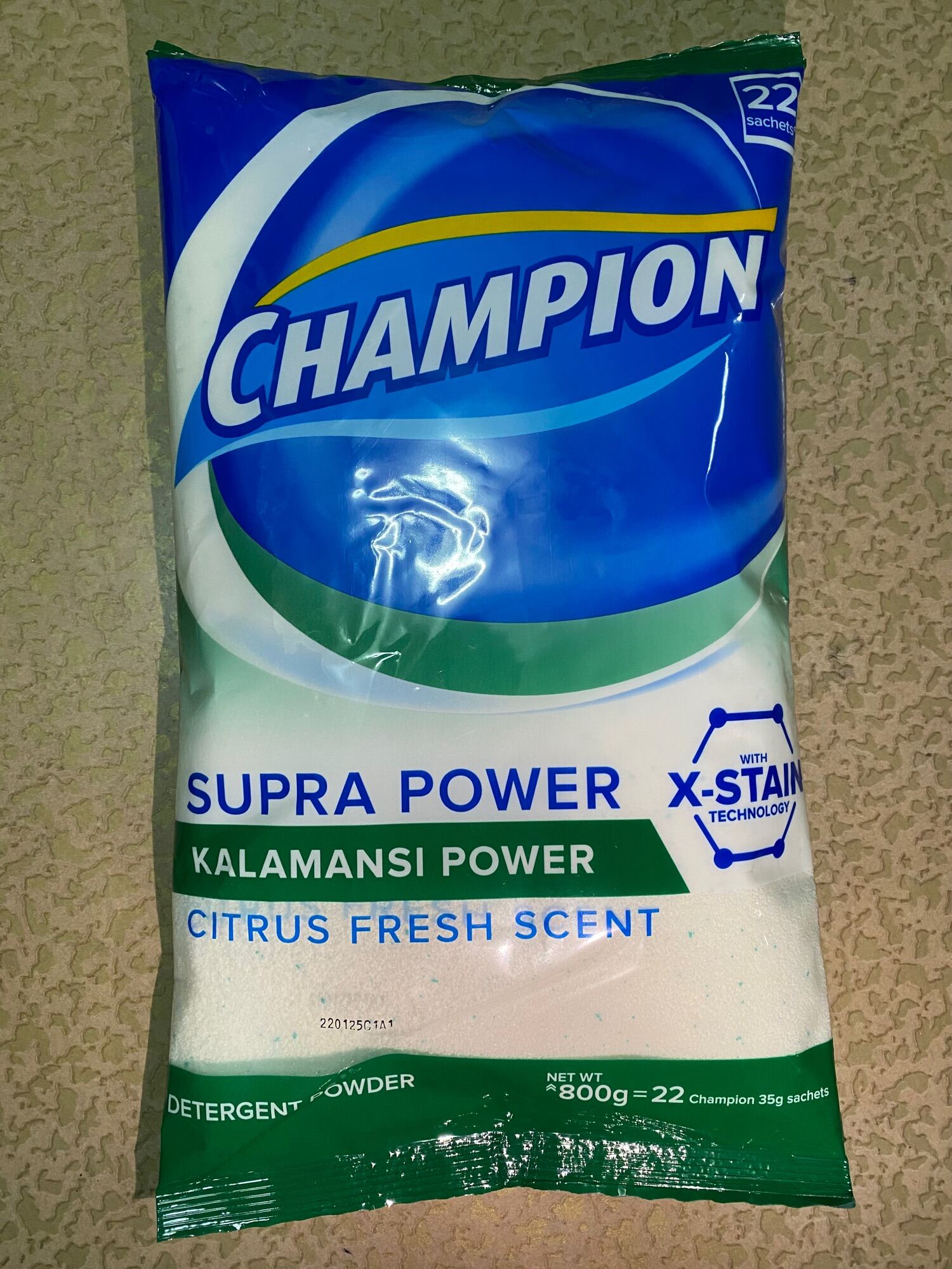 Champion Detergent Powder Supra Power with Fabric Conditioner, Floral