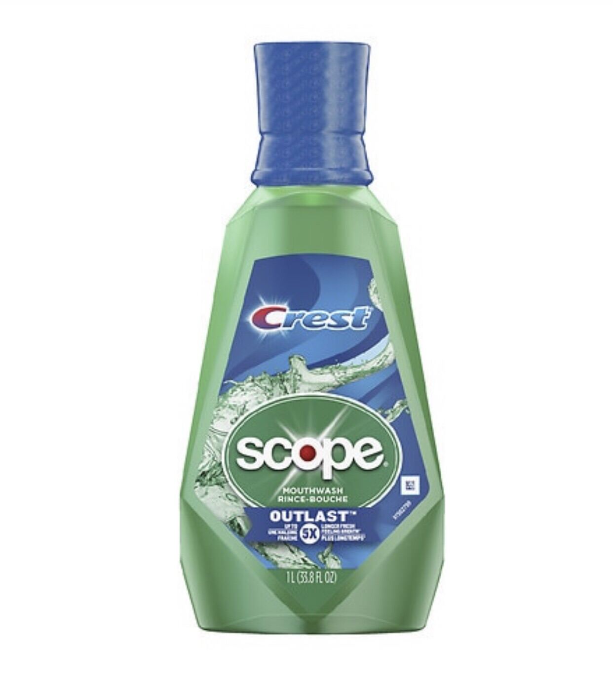 Crest Scope Outlast Anticavity Fluoride Mouthwash Mint 33.8oz 1 letter