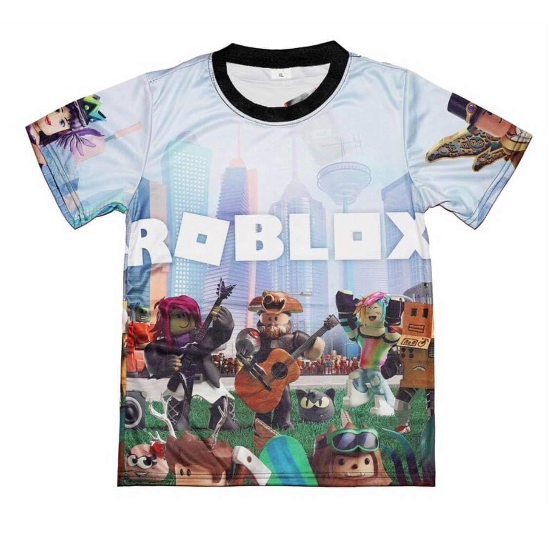 Roblox Printed Boys Short Sleeve T-shirt Kids Summer Tee Shirt Crew Neck  Tops For Age 5-12 Years