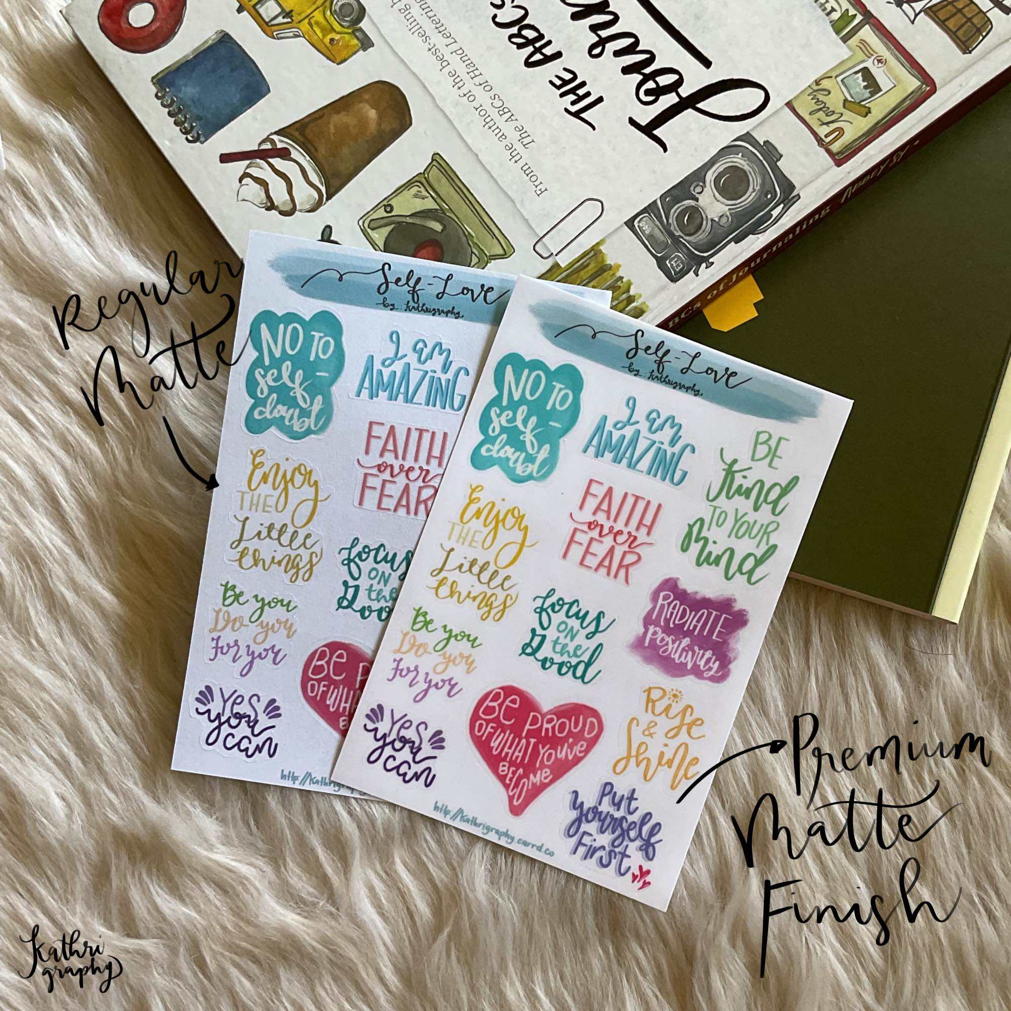 Self Love Sticker Sheet, Self care Planner Stickers, Self Love Quotes