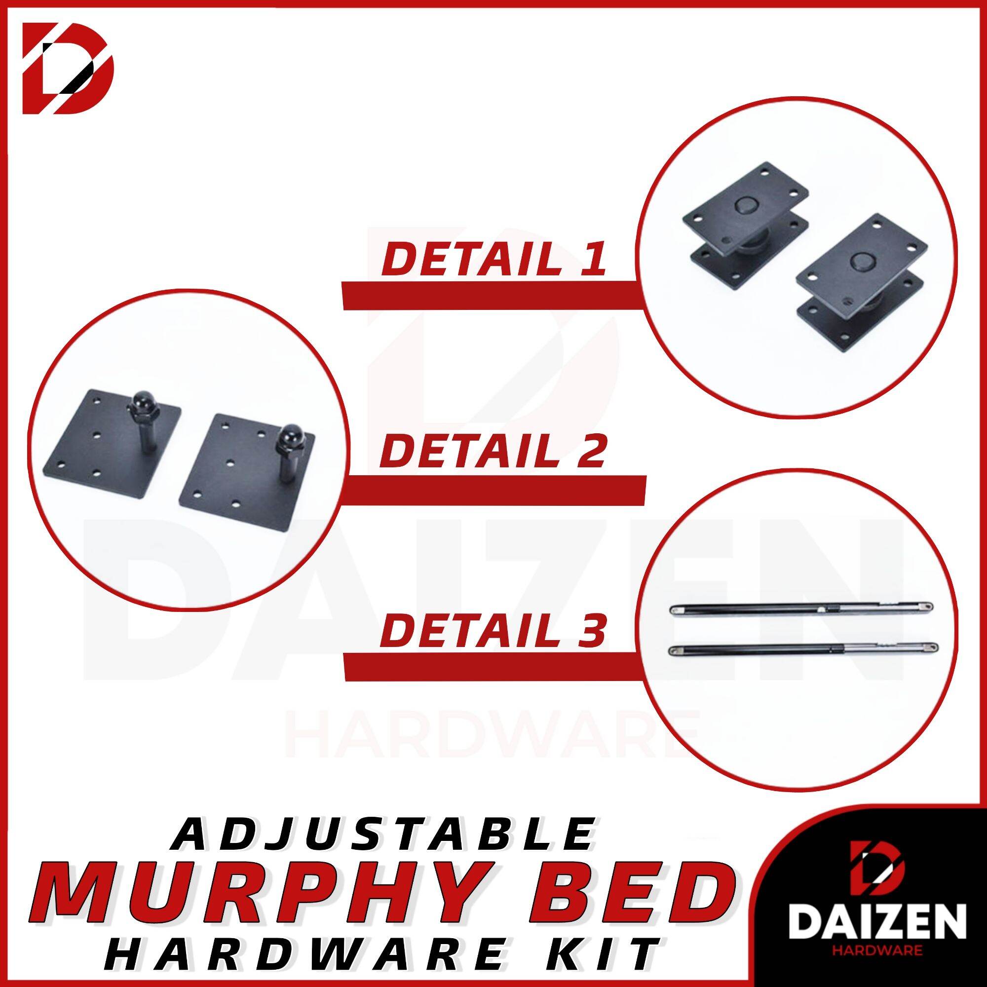 Adjustable Murphy Bed Hardware Kit, Murphy Bed Mechanism. 