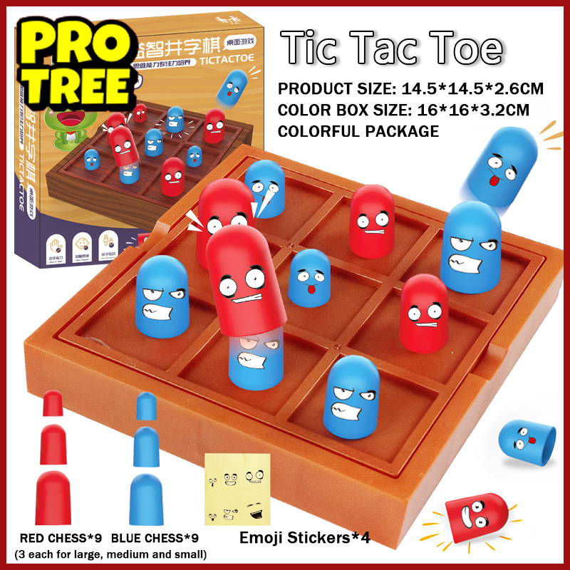 Protree Tic Tac Gobble: Educational Strategy Board Game for Kids