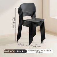 Citylong | Plastic Dining Chair For Home Simple With Backrest Comfortable