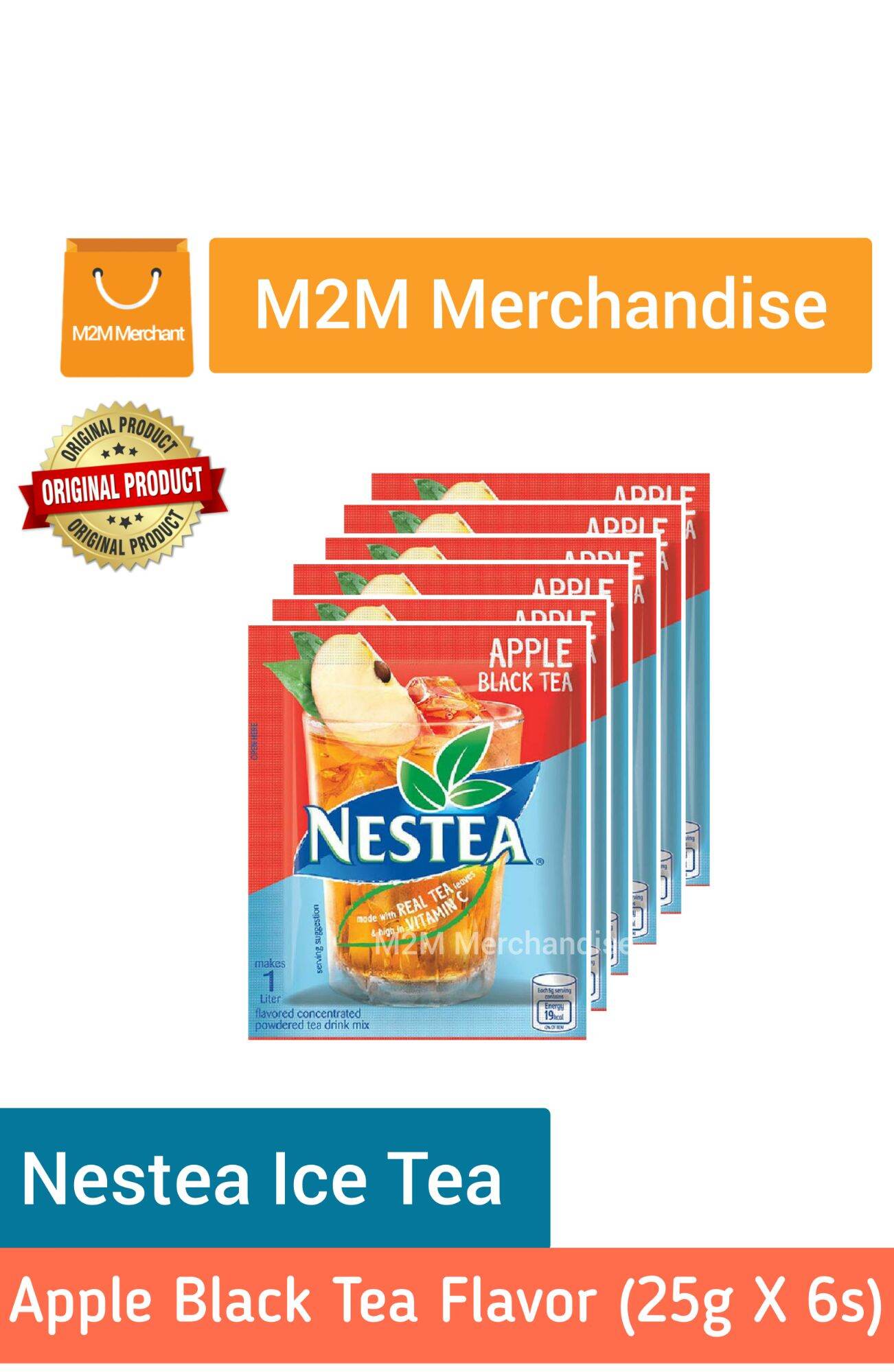 NESTEA APPLE LITRO POWDERED TEA DRINK MIX (25g X6s) sachet Lazada PH