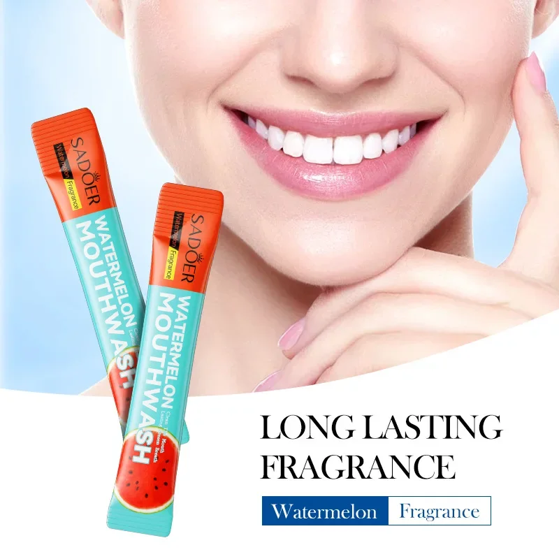 20pcs Mouthwash Teeth Whitening Guru Nanda Teeth Pulling Oil Watermelon Flavor Portable Mouth Wash Freshen Breath Clean Oral. 