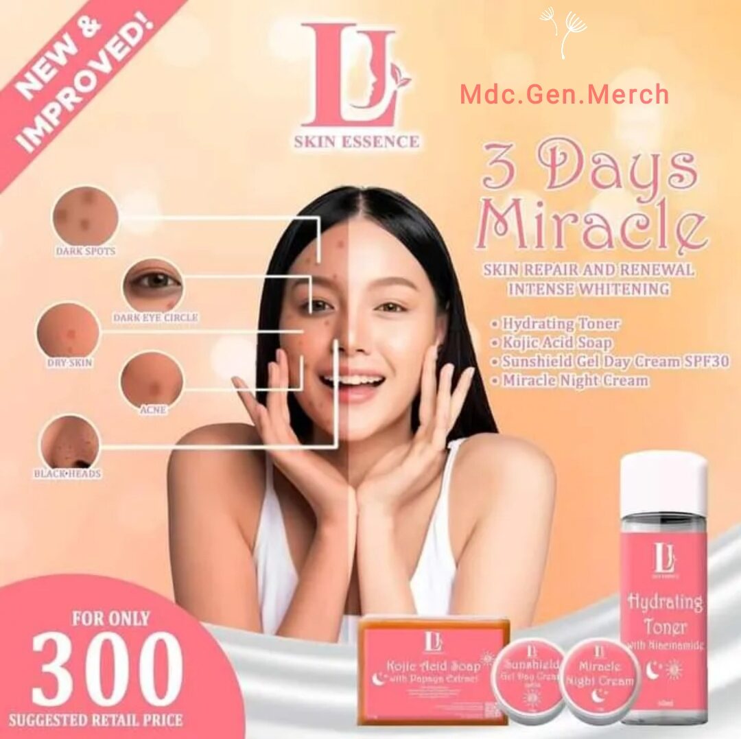 LJ SKIN ESSENCE 3DAYS MIRACLE REJUVENATING SET 4in1 Lazada PH