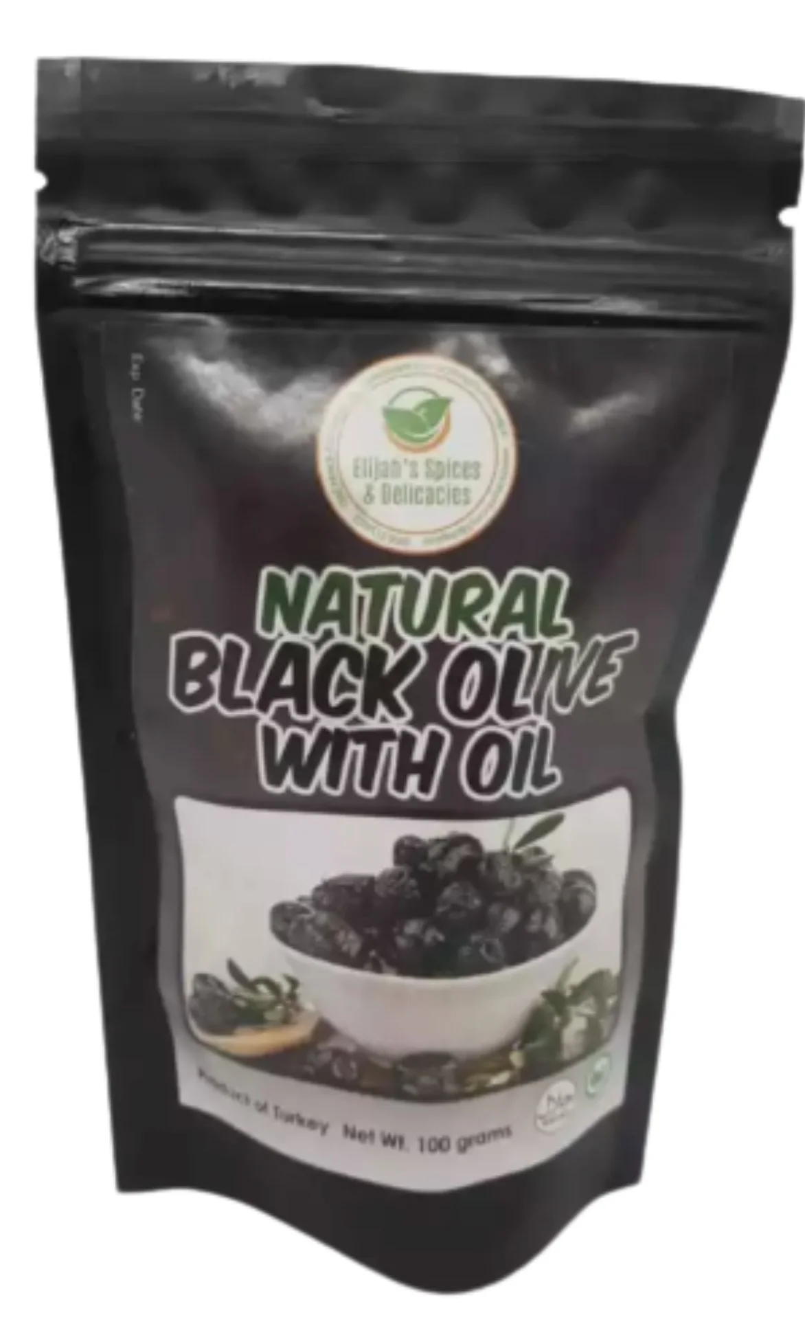 Natural Black Turkish Olives- 100 grams (Repacked)