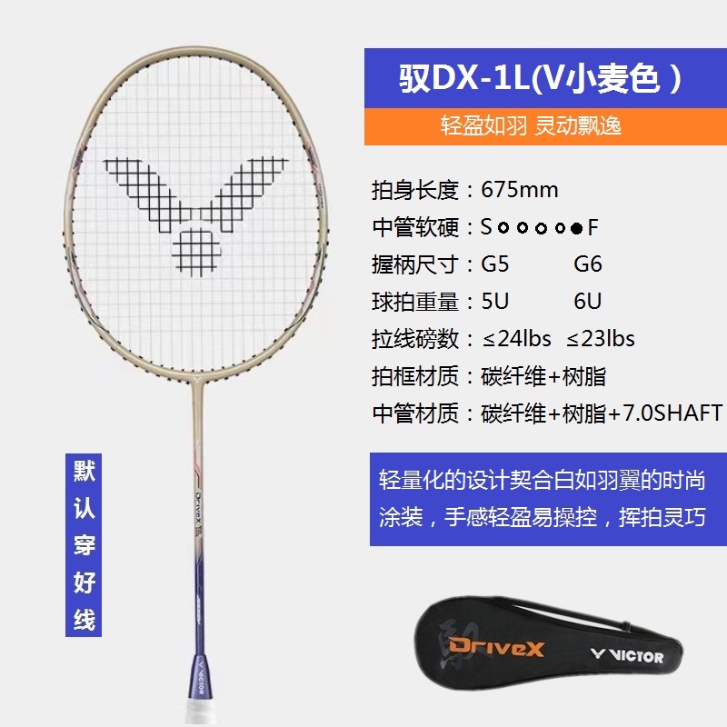 Wickdo Victor Victor TK-HMRL Small Hammer Badminton Racket DX-1L Carbon ...