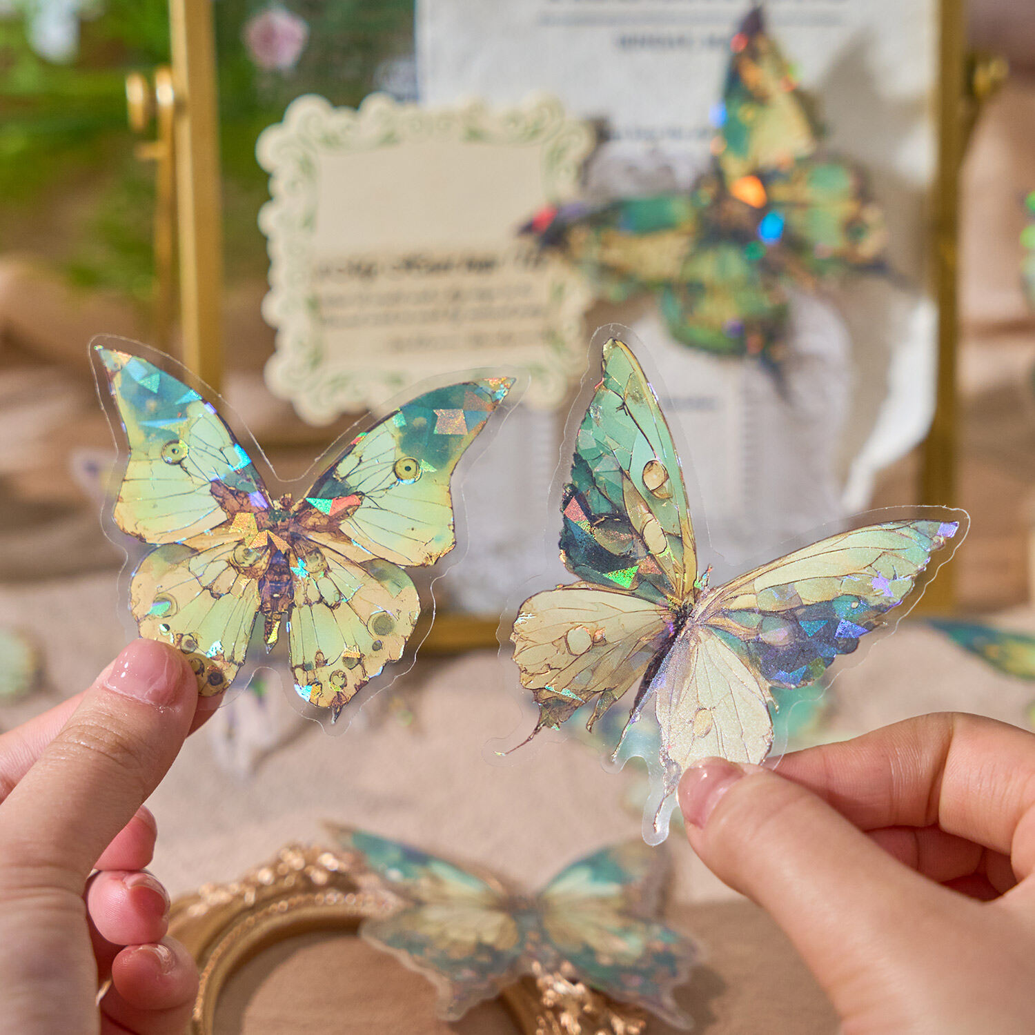 20 Dream Redemption Series Bronzing Butterfly Pet Laser Waterproof ...
