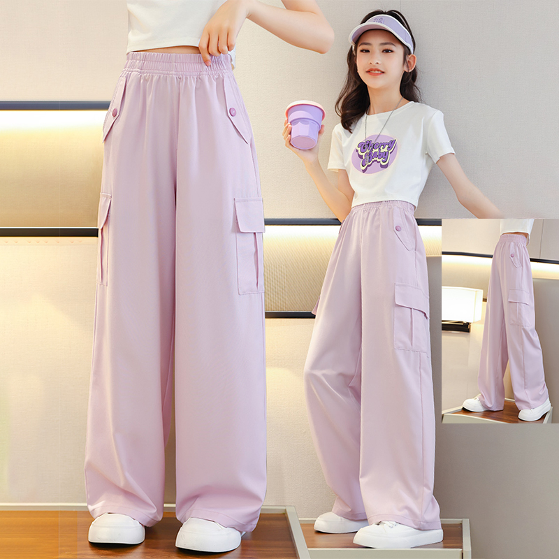 Girls Casual Lightning Print Soft Comfortable Long Pants - Temu