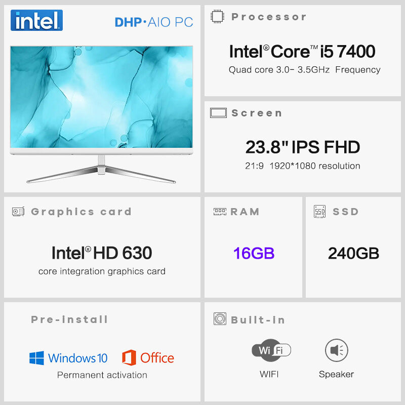DHP All in One Desktop PC i5 13400 processor 16G RAM 1TB SSD 24 inch