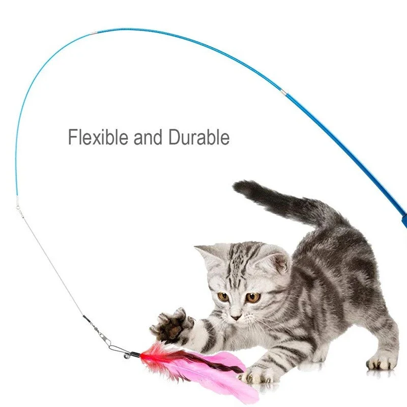 11pcs Replacement Cat Feather Toy Set Feather Replacement Head Retractable Cat Stick Cat Products. 