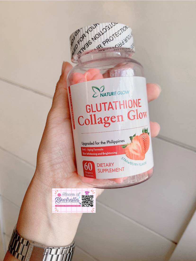 Glutathione Collagen Gummies by Nature Glow| Fitgum Apple Cider Gummies | 60 CAPSULES | MAG INGAT SA MURA NA MAPAPAMURA KA DAHIL WALA NAMANG RESULTA