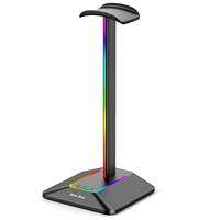 New Bee Z8 RGB Headphones Stand Holder Desk Gaming Headset Cool Display With 2 USB Ports Holder Non-Slip Rubber Base for Gamer