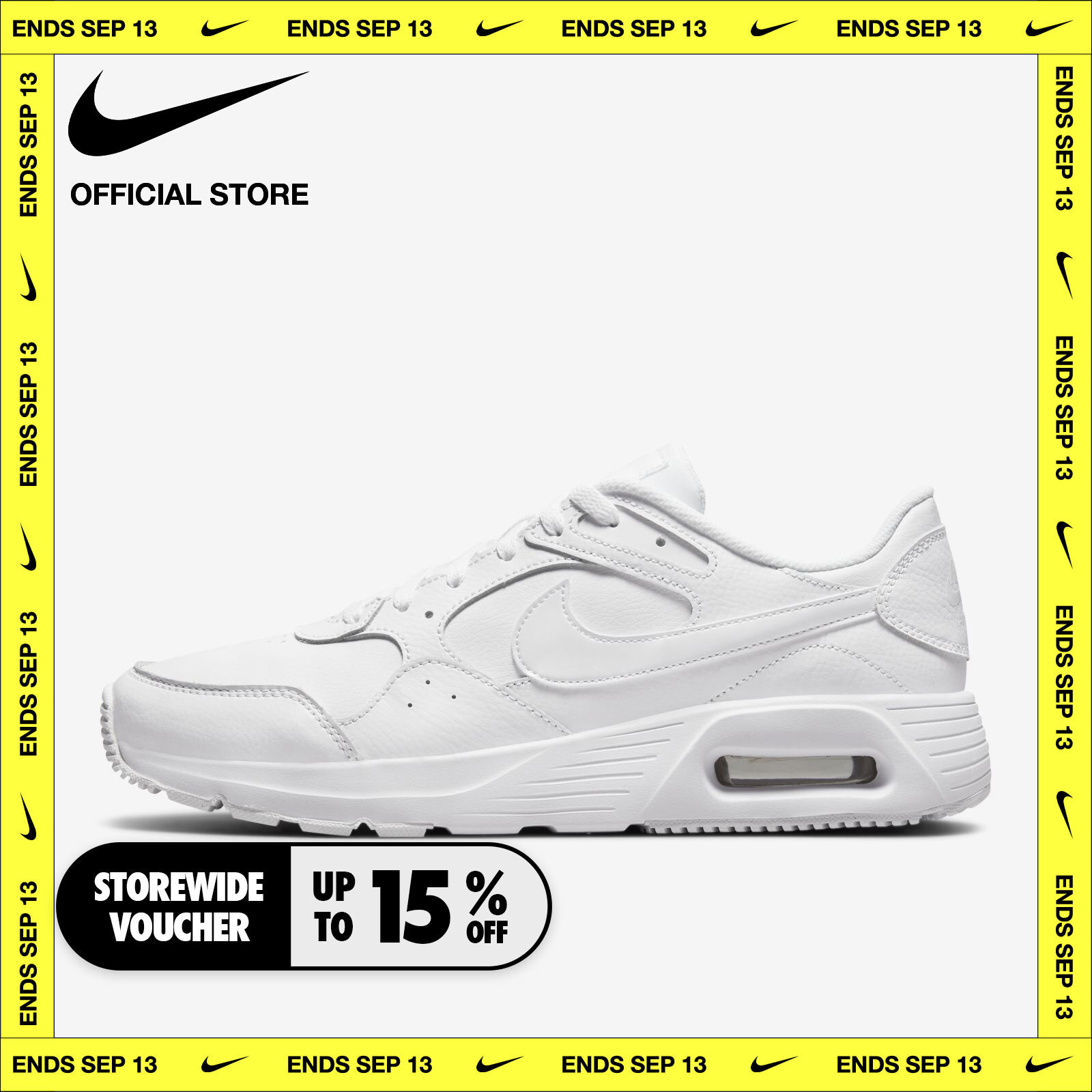 Nike Men's AIR Max SC Leather Shoes - White