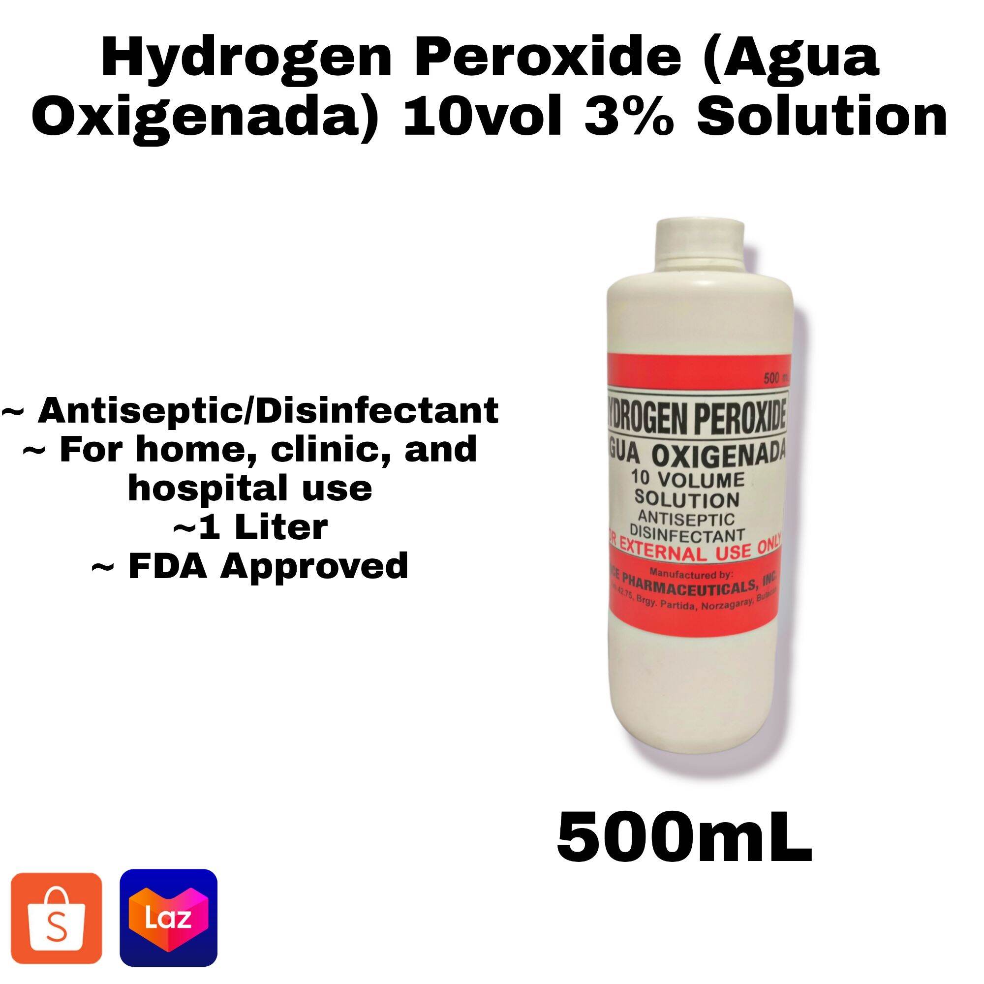 Hydrogen Peroxide 3% 10V Solution, 10V (Agua Oxinada) – Philippine Medical  Supplies