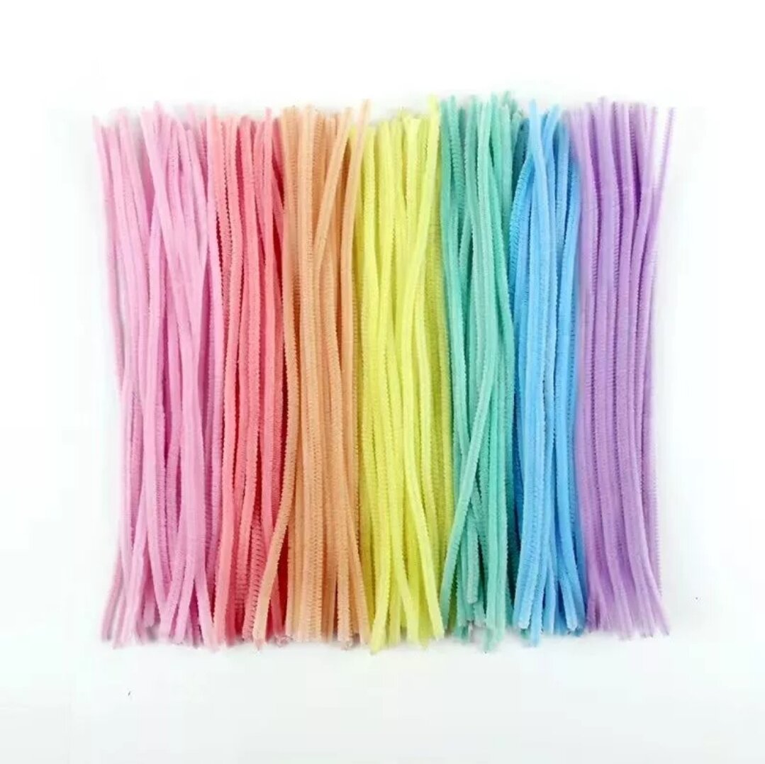 30 Pcs Fuzzy Craft Wire Sticks - DIY Plush Art Supplies