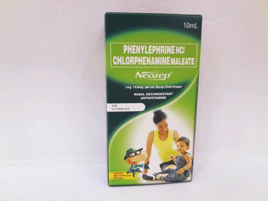 Neozep drops 10 ml (Phenylephrine HCL + Chlorphenamine Maleate) | Lazada PH