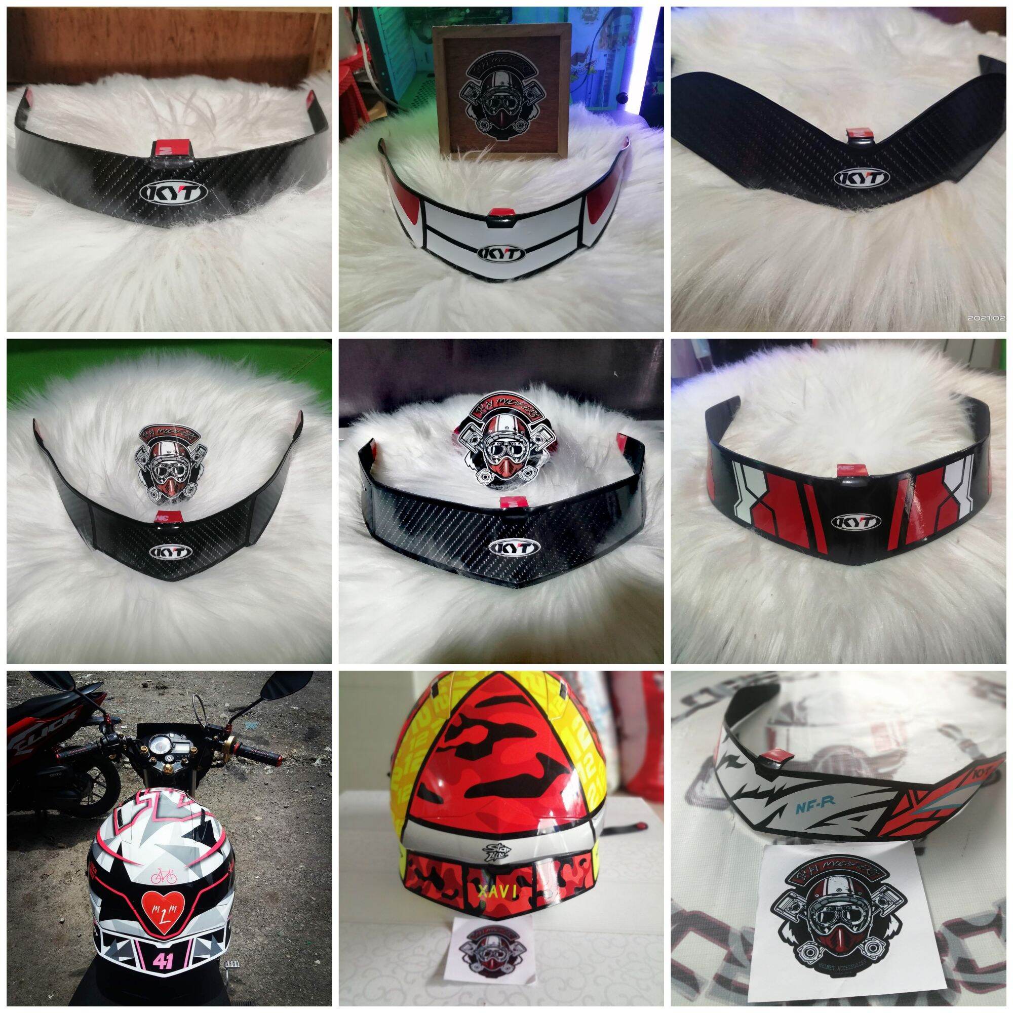 SPOILER FOR HELMET (MADE TO ORDER DESIGN). 