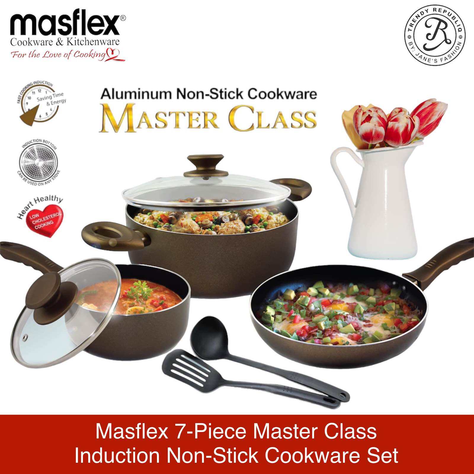 Master Class 3 Piece Induction Cookware Set - Masflex